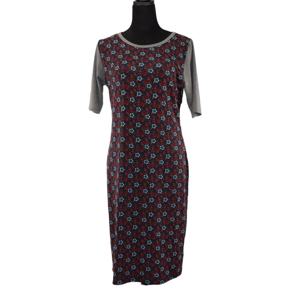 LulaRoe Women's Julia Dress Bodycon Pullover Round Neck Polyester Size L